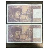 French 20 Franc Banknotes, 1991