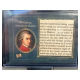 Wolfgang Amadeus Mozart Authentic Relic Card