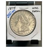 1879 Morgan Silver Dollar UNC Detail