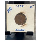 1932 Lincoln Wheat Cent in Holder