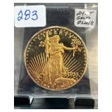 1933 Replica 24K Gold-Plated St Gaudens Coin
