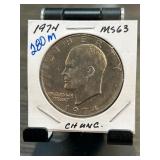 1974 MS63 Eisenhower Dollar Coin