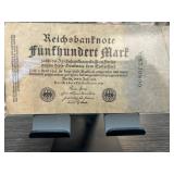 Reichsbanknote Funfhundert Mark Note