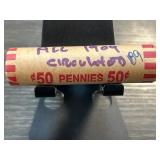 Roll of 1909 Lincoln Wheat Pennies