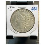 1900-O Morgan Silver Dollar in Display Holder