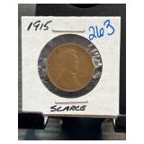 1915 Lincoln Wheat Cent in Holder