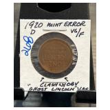 1920-D Mint Error Lincoln Cent
