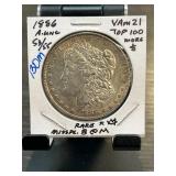 1886 Morgan Silver Dollar VAM 21 AU