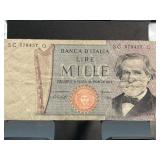 Banca DItalia 1000 Lire Paper Banknote