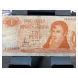 Argentine Banco Central 1 Peso Banknote