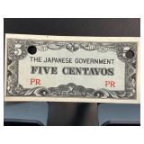 Japanese Government Five Centavos Note