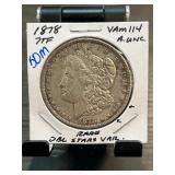 1878 Morgan Silver Dollar VAM-114 Coin