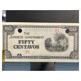 Japanese Government Fifty Centavos Note