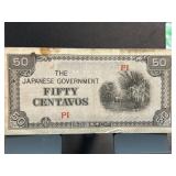 Japanese Government 50 Centavos Currency Note
