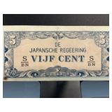 Japanese Government Issued 5 Cent Banknote