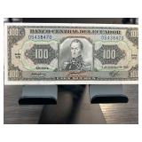 1932 Banco Central del Ecuador 100 Sucre Note