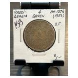 Saudi Arabia 4 Girsh Coin AH 1376 (1956)