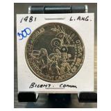 1981 Los Angeles Bicentennial Commemorative Coin