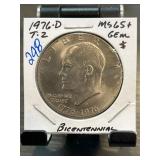 1976-D Eisenhower Bicentennial Dollar Coin T2
