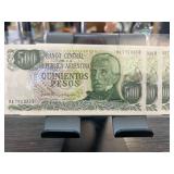 Banco Central Republica Argentina 500 Pesos Bankno