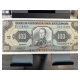 Banco Central Del Ecuador 100 Sucres Banknote