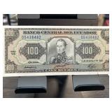1992 Ecuador 100 Sucres Banknote