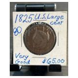 1825 U.S. Large Cent in Display Flip