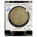 1932 South Africa Two Shillings Coin