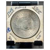 1948 Mexico 5 Pesos Coin