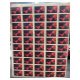 Sheet of 1968 HEMISFAIR Postage Stamps