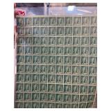 Full Sheet of US 1 1/4 Cent Stamps