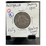 1910 Australian One Shilling Coin