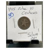 1915 Cuba 10 Centavos Silver Coin