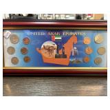 United Arab Emirates Framed Coin Set Display