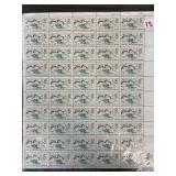 Sheet of U.S. 5-Cent Stamps Featuring Trees