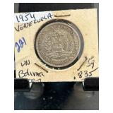 1954 Venezuelan 1 Bolivar Coin