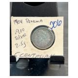 1904 Panama 5 Centesimos Silver Coin