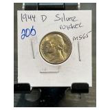 1944-D Jefferson Silver War Nickel MS65