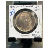 1974 Czechoslovakia 50 Korun Coin