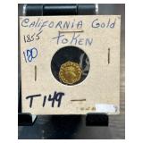 1855 California Gold Token 1/2 Denomination