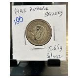 1942 Australian Shilling with Ram Design