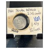 1961 South Africa 2 1/2 Cents Coin
