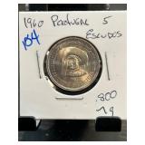1960 Portugal 5 Escudos Coin