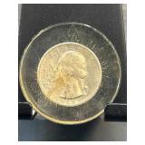 1935 United States Washington Quarter in Lucite