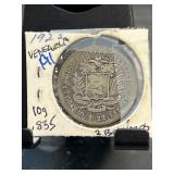1922 Venezuelan Bolivar Silver Coin