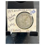1917 Newfoundland 25 Cents Coin