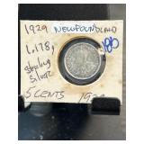 1929 Newfoundland 5 Cents Coin