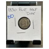 1830 Capped Bust Half Dime Coin
