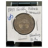 1897 South Africa 2 Shillings Coin