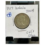 1957 Australia Shilling Coin